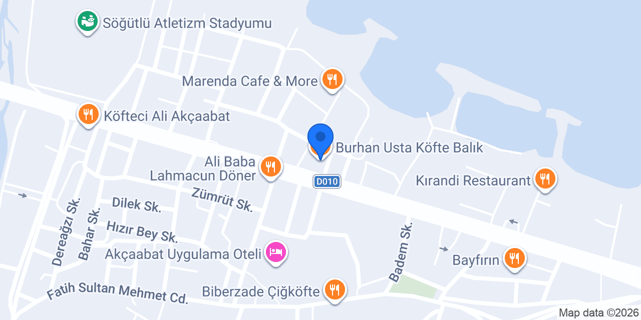 Burhan Usta Köfte Balık konumu