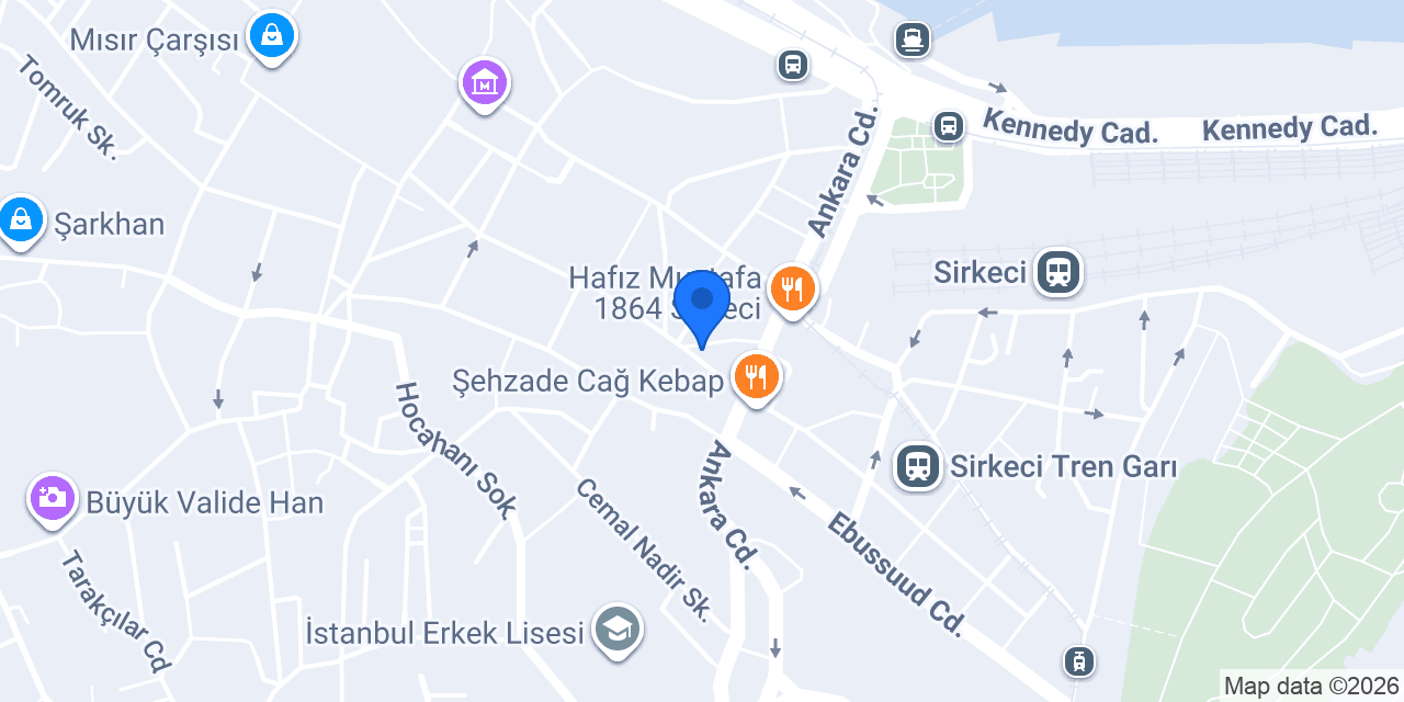 Tarihi Eminönü Dürümcüsü konumu
