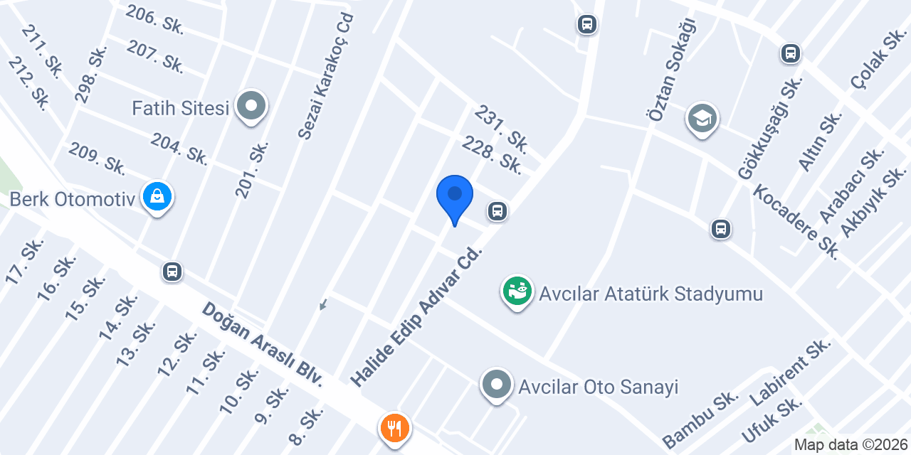 AKÜ YOL YARDIM konumu