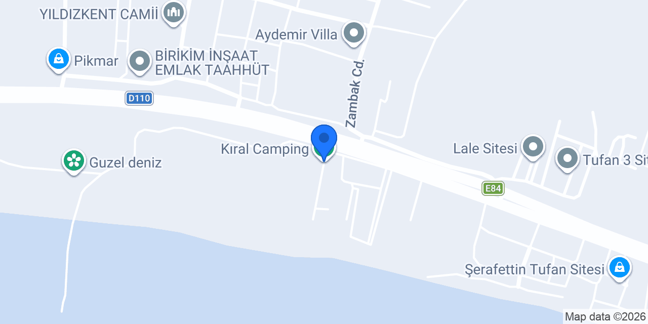 Kıral Camping konumu