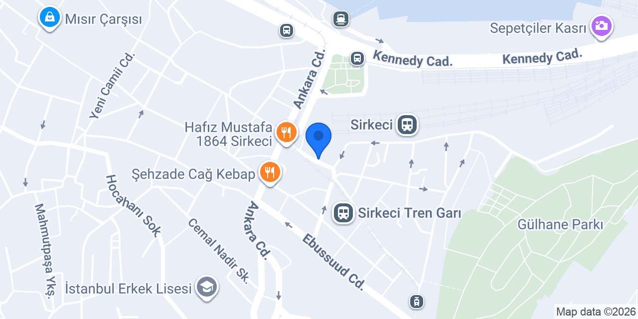 Sirkeci Gar Eczanesi konumu