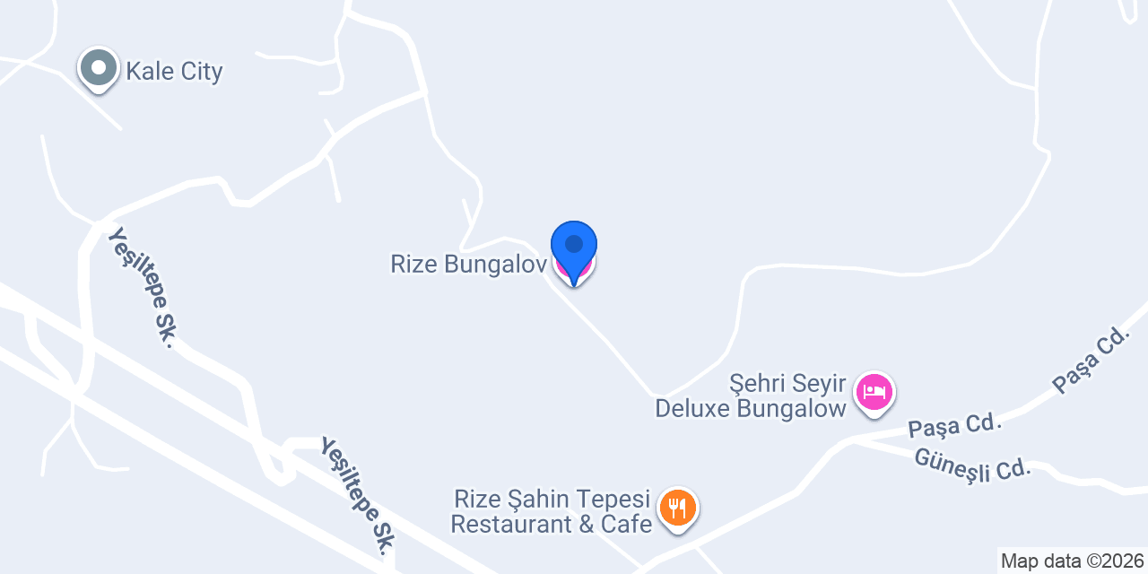Rize Bungalov konumu