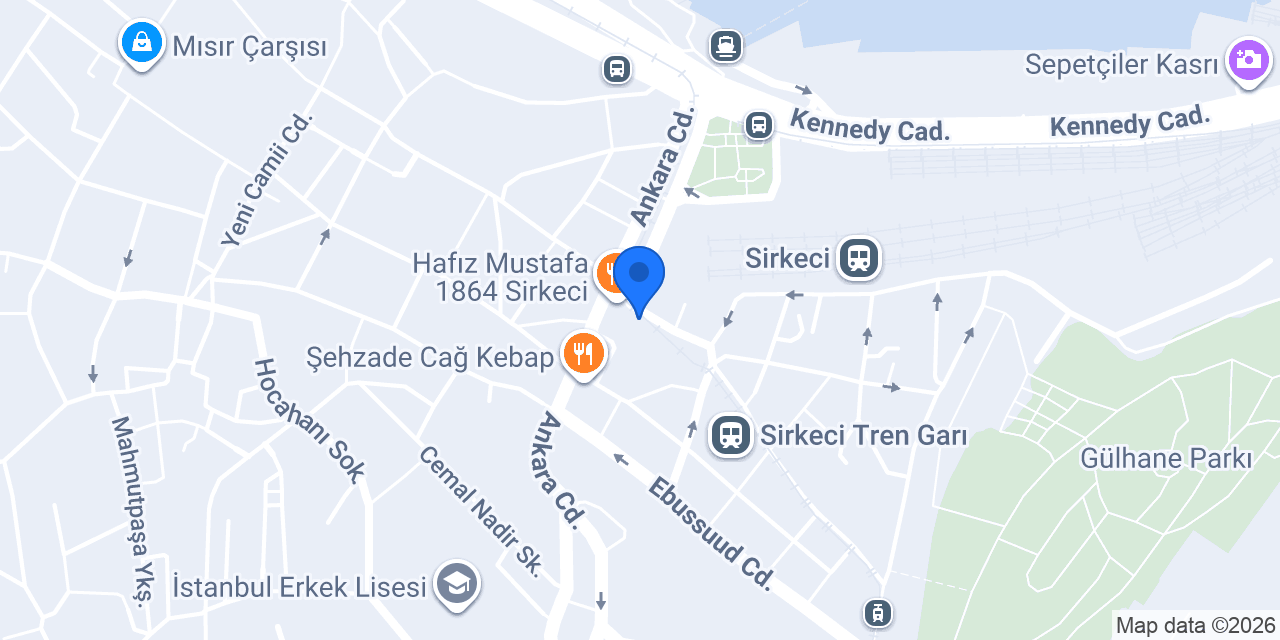Akbank Sirkeci Şubesi konumu