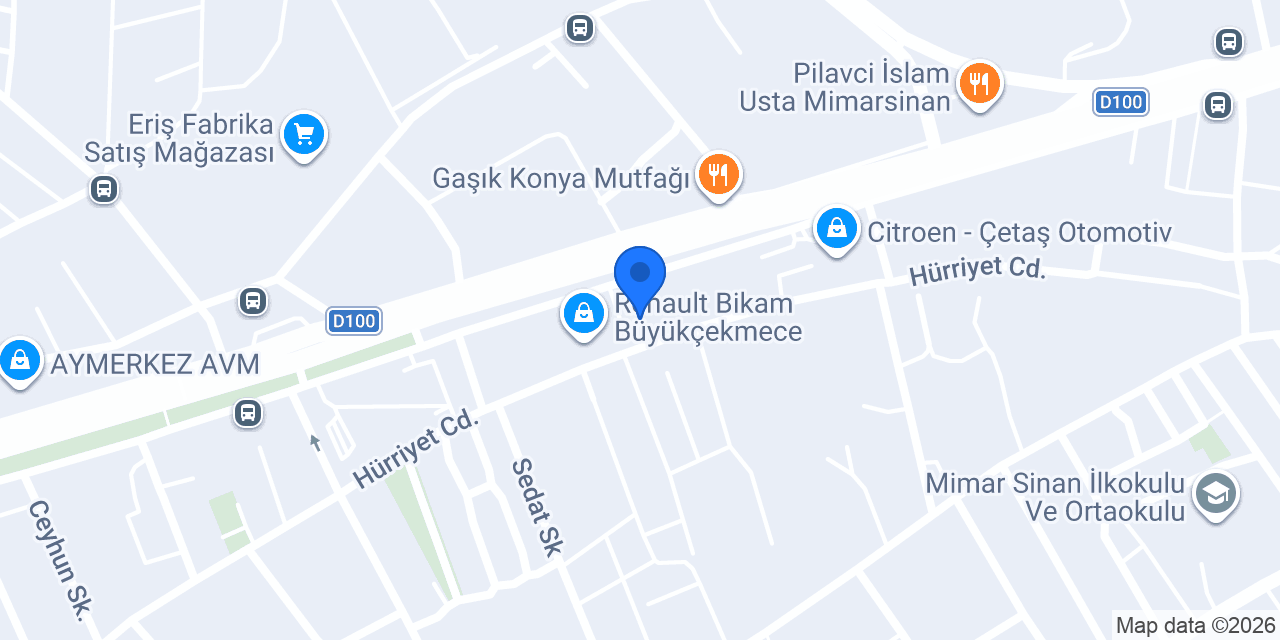 A Plus Oto Servis konumu