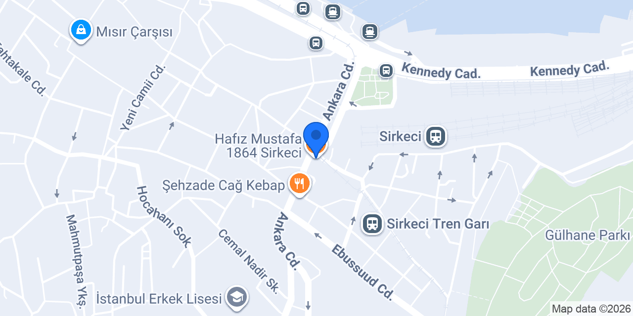 Hafız Mustafa 1864 Sirkeci konumu