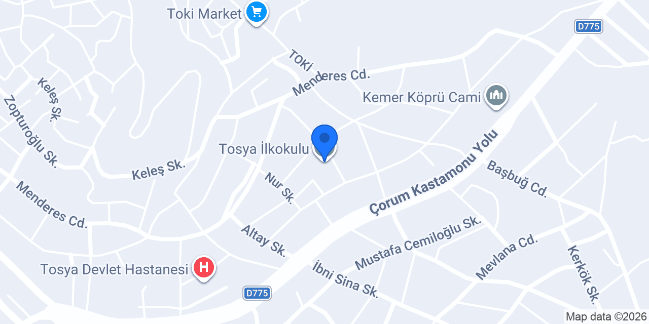 Tosya İlkokulu konumu