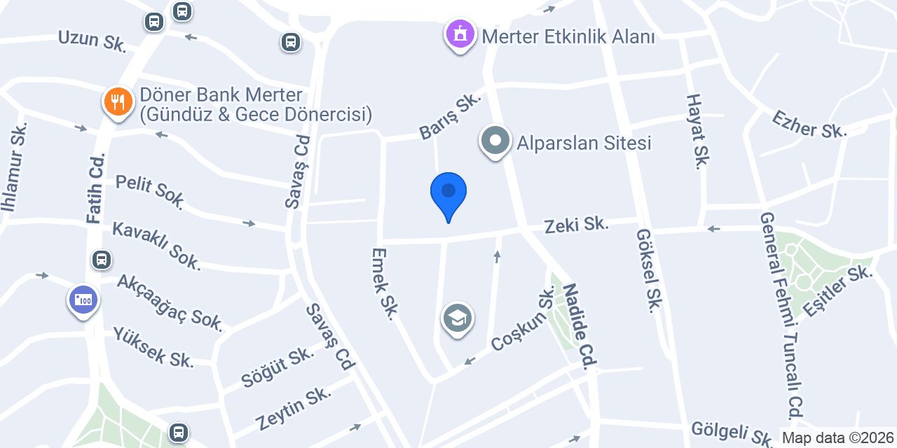 Mevlana Unlu Mamülleri konumu