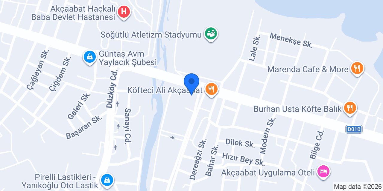 Metro Market Trabzon konumu