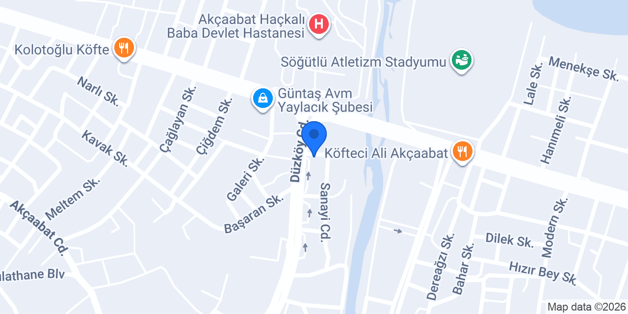 Pilot Garage Oto Ekspertiz Akçaabat konumu