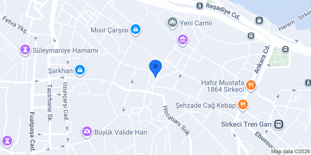 Hacı Şerif Eminönü konumu