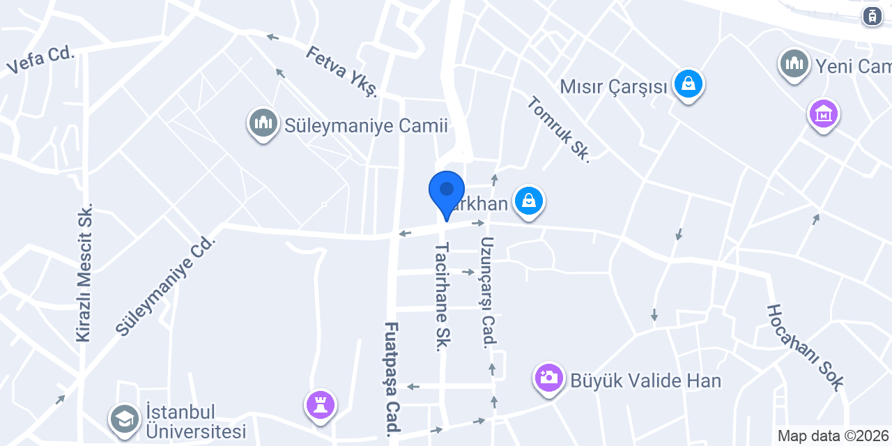 Eminönü Toptan Ticaret konumu