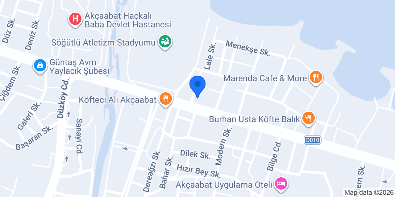 AKÇAABAT ERGÜL MOBİLYA konumu