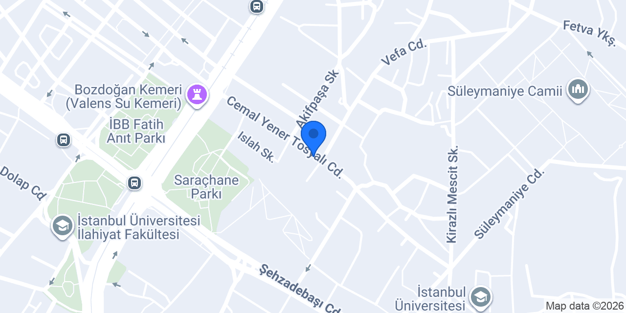 Vefa Otopark konumu