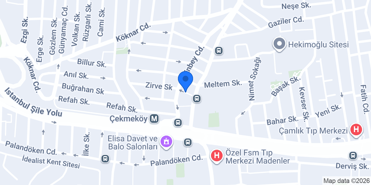 Heros Pizza Çekmeköy konumu