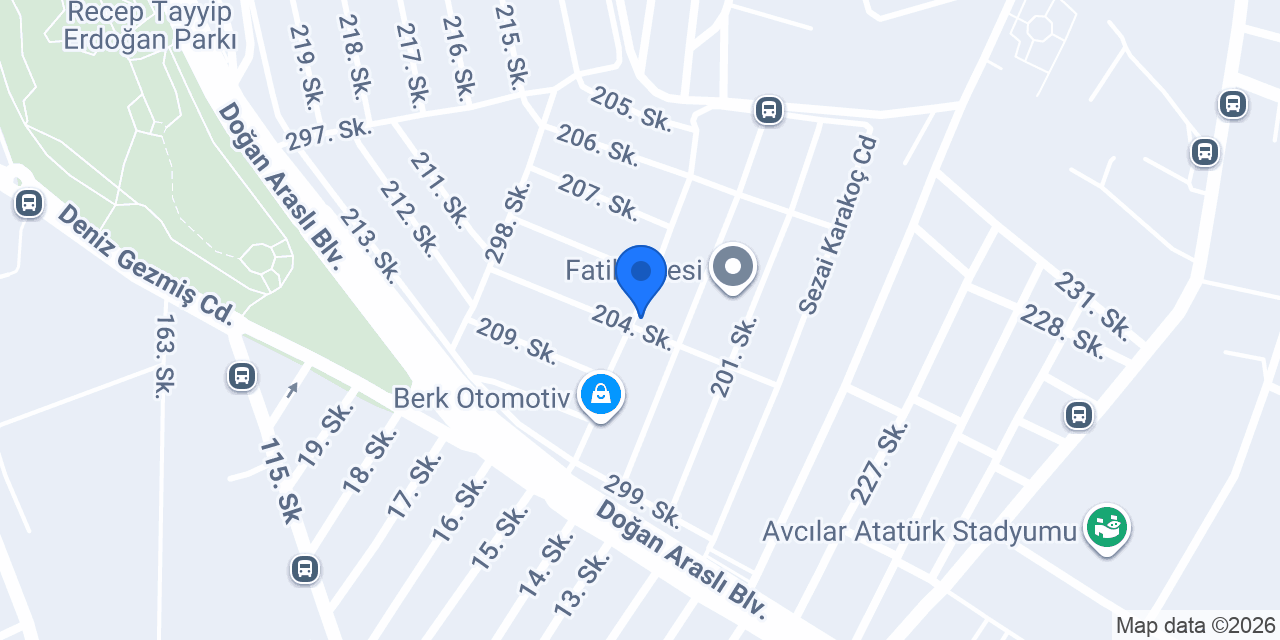 ATES OTO YEDEK PARÇA konumu