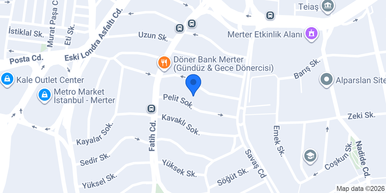 Han Örme Merter Şubesi konumu