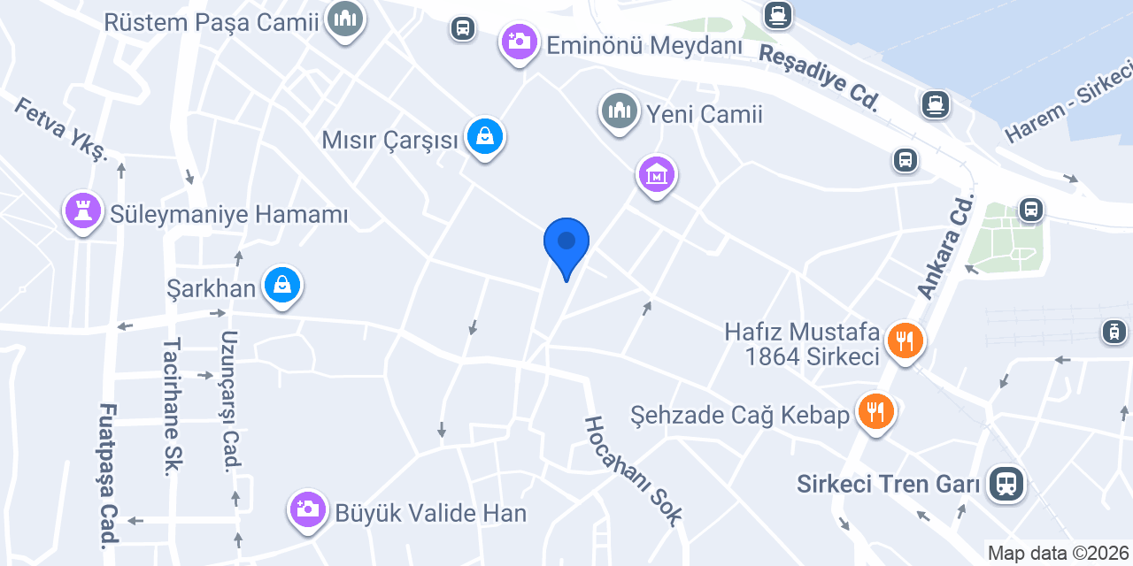 Yapı Kredi - Sultanhamam Mısır Çarşısı Şubesi konumu
