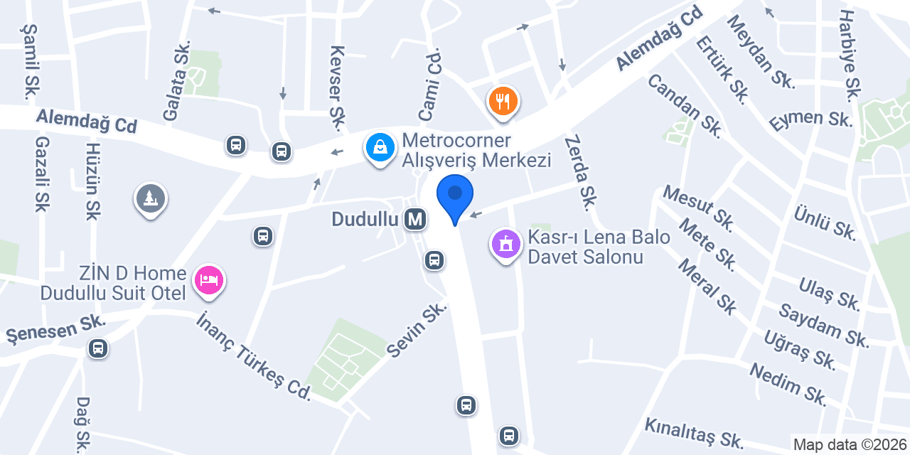 Ozan Optik Dudullu Meydan konumu