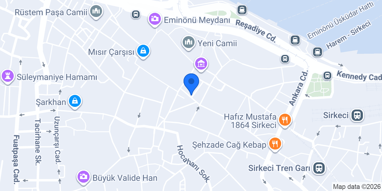Şirin Han Hotel İstanbul konumu