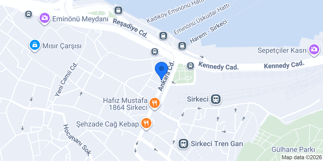 Esmer Chef Sirkeci konumu
