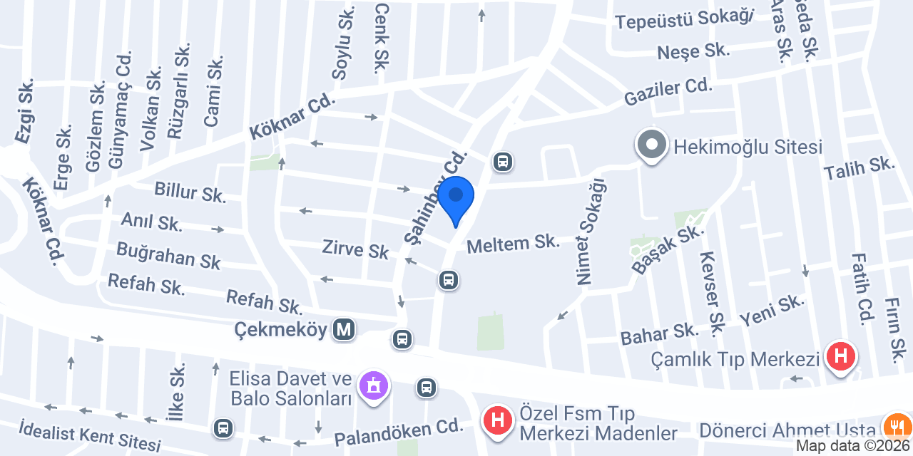 Damak Tat Dürüm Evi konumu