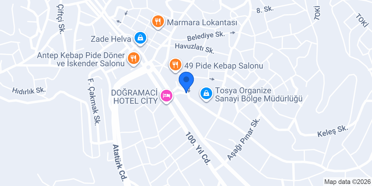 Menderes Yapı Malzemelerii konumu