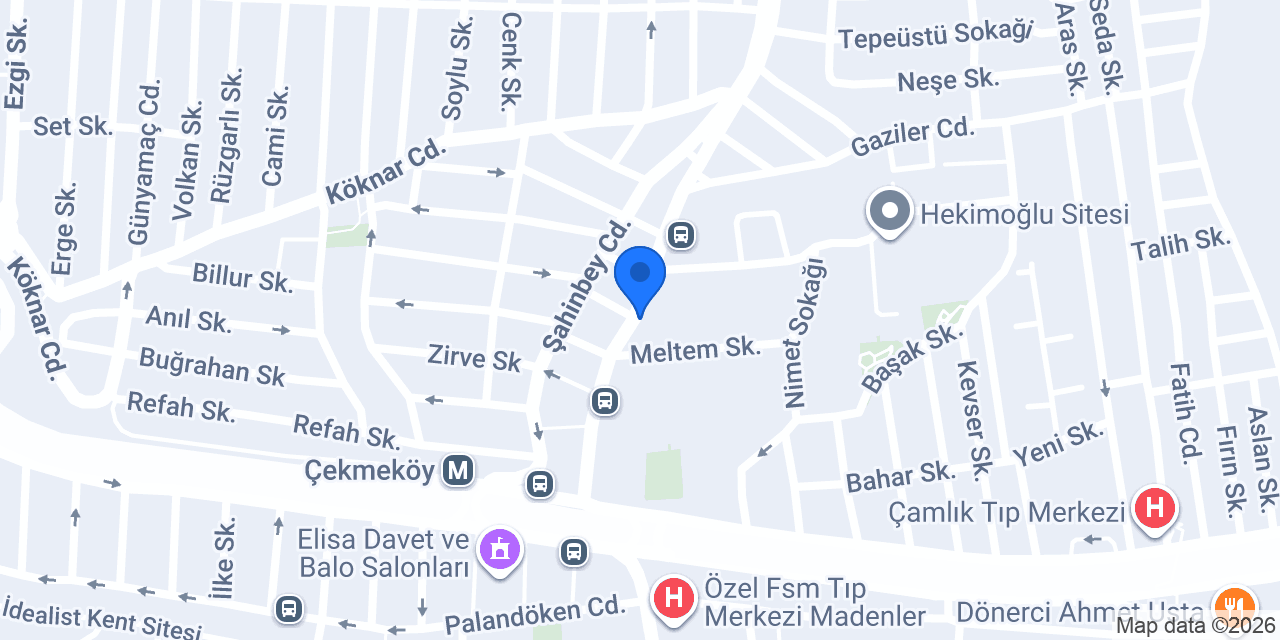 Özkuruşlar Çekmeköy konumu