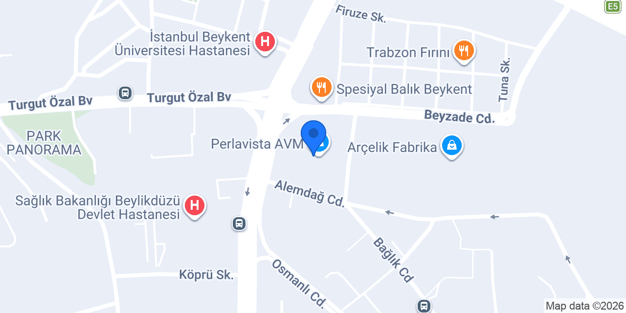 Vodafone Cep Merkezi konumu