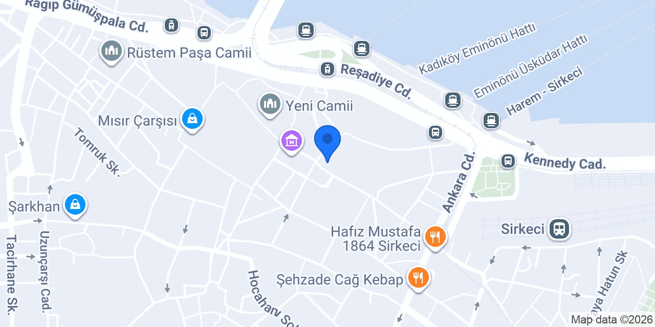 Bambi Cafe Sirkeci konumu