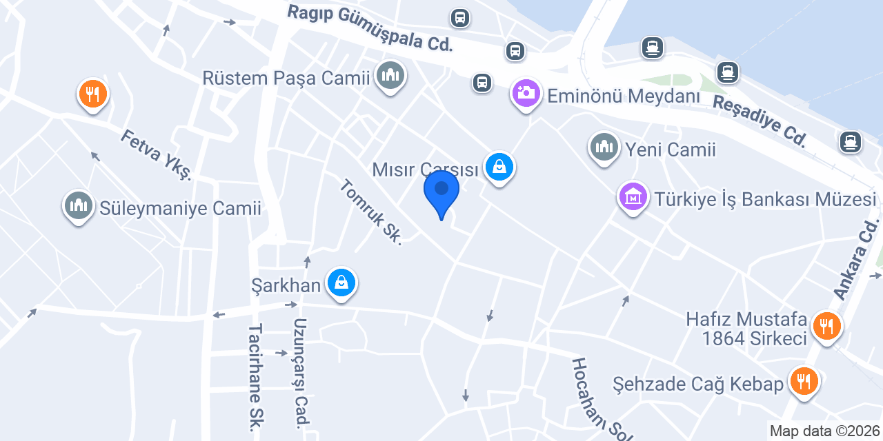 Dev Pa Tekstil Aksesuar Eminönü konumu