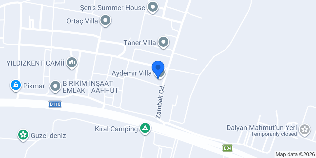 Aydemir Villa konumu