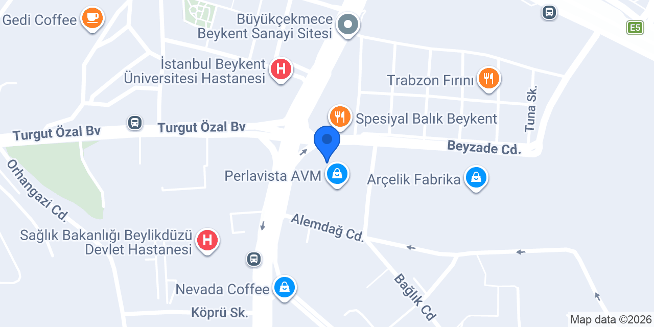 Moc Coffee Beylikdüzü konumu