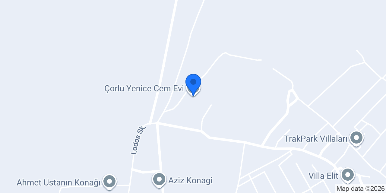 Çorlu Yenice Cem Evi konumu