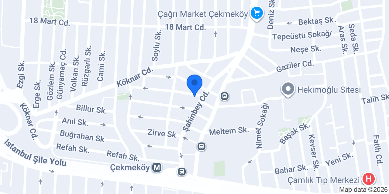 Çekmeköy mobilya konumu