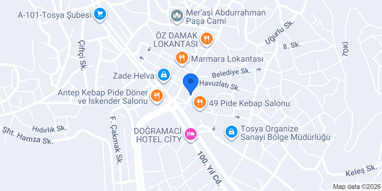 Otel Döğücü konumu