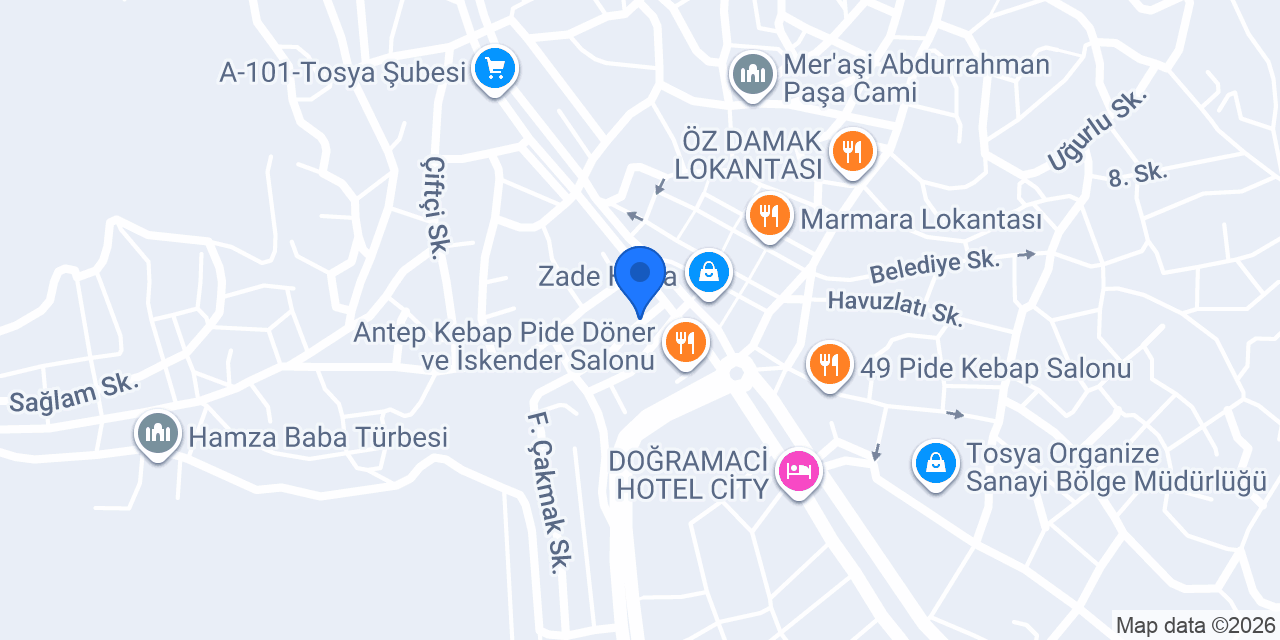 TOSYA ÇAKISI konumu
