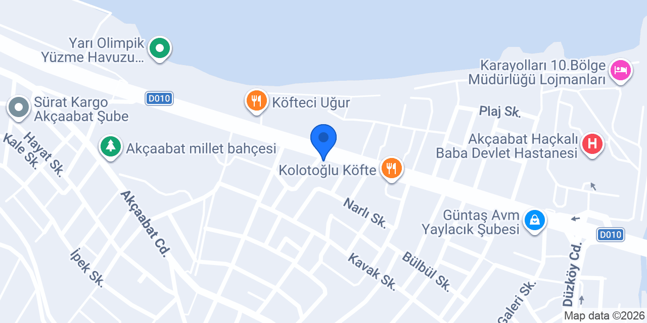 ZAFER TİCARET ÇATI MALZEMELERİ AKÇAABAT konumu