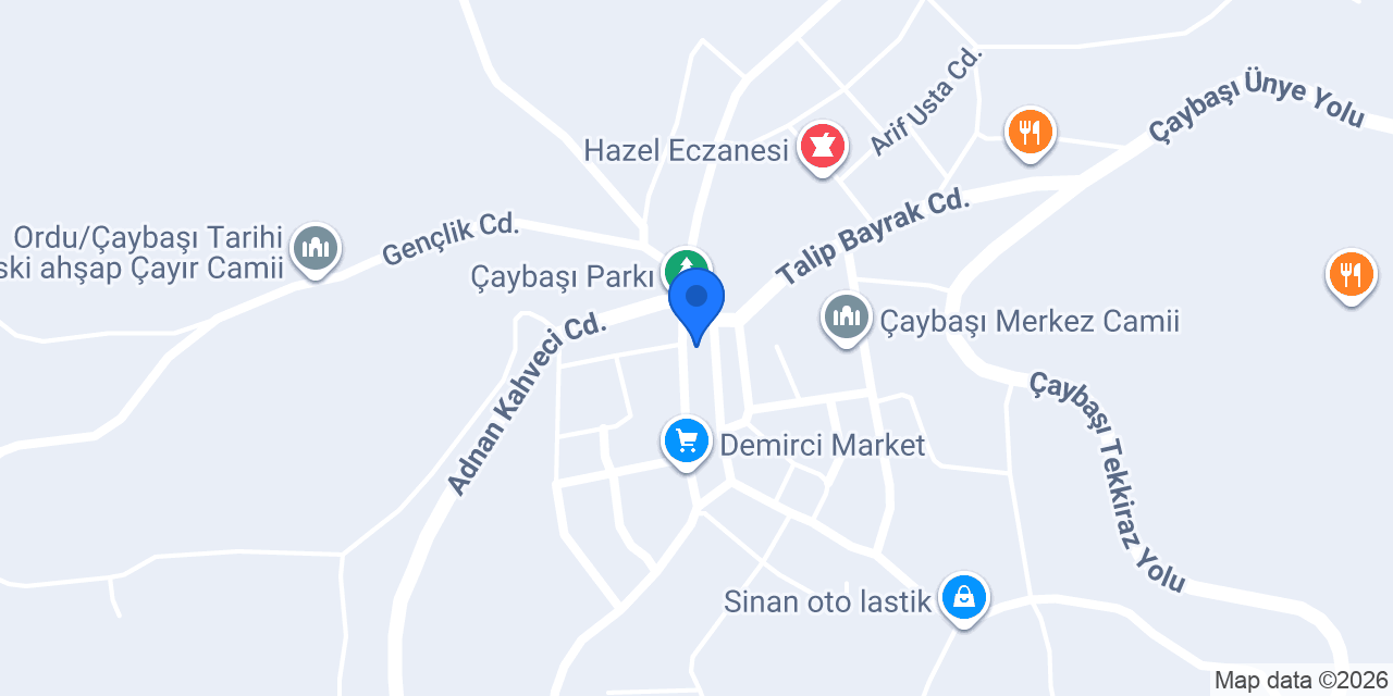 Çaybaşı Veteriner Kliniği konumu