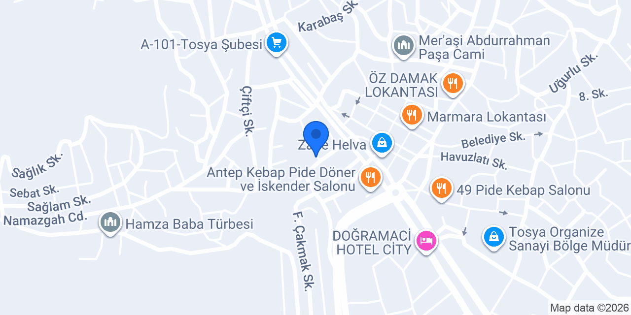 Tosya Taksi konumu