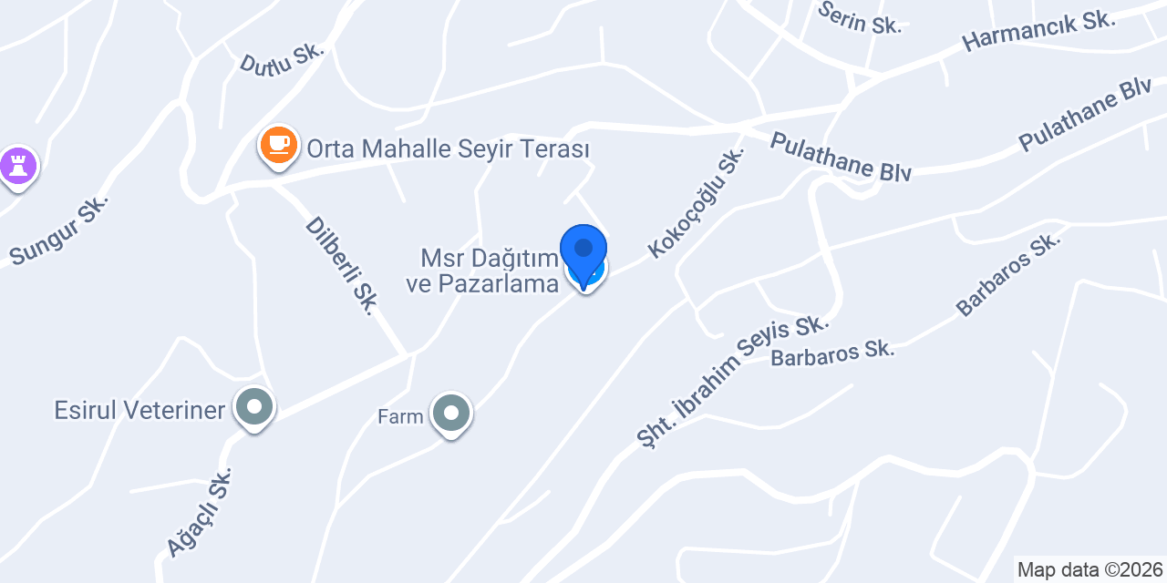 Msr Dağıtım ve Pazarlama konumu