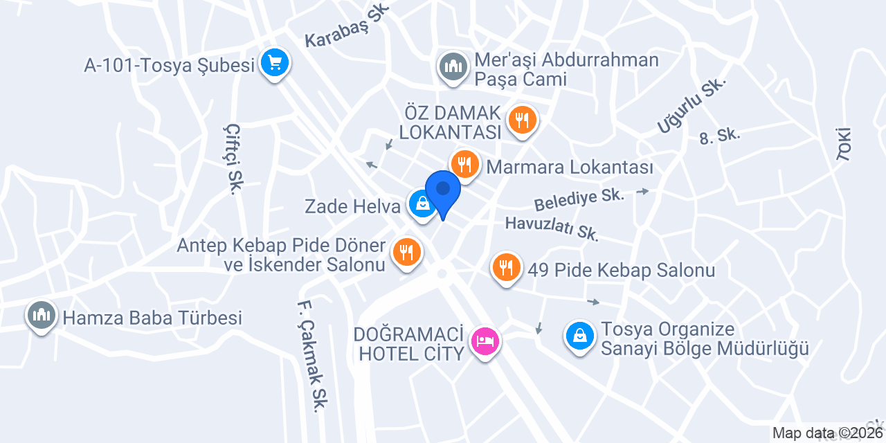 Tosya Güven Emlak konumu