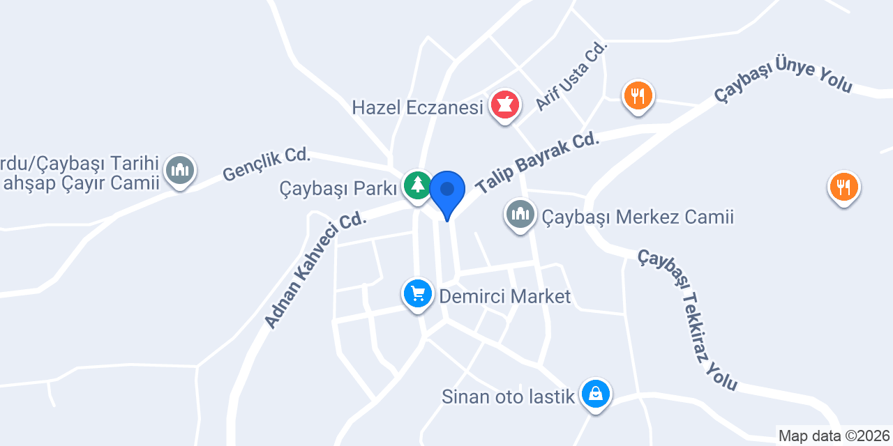 Çaybaşı Toplum Sağlığı Merkezi konumu