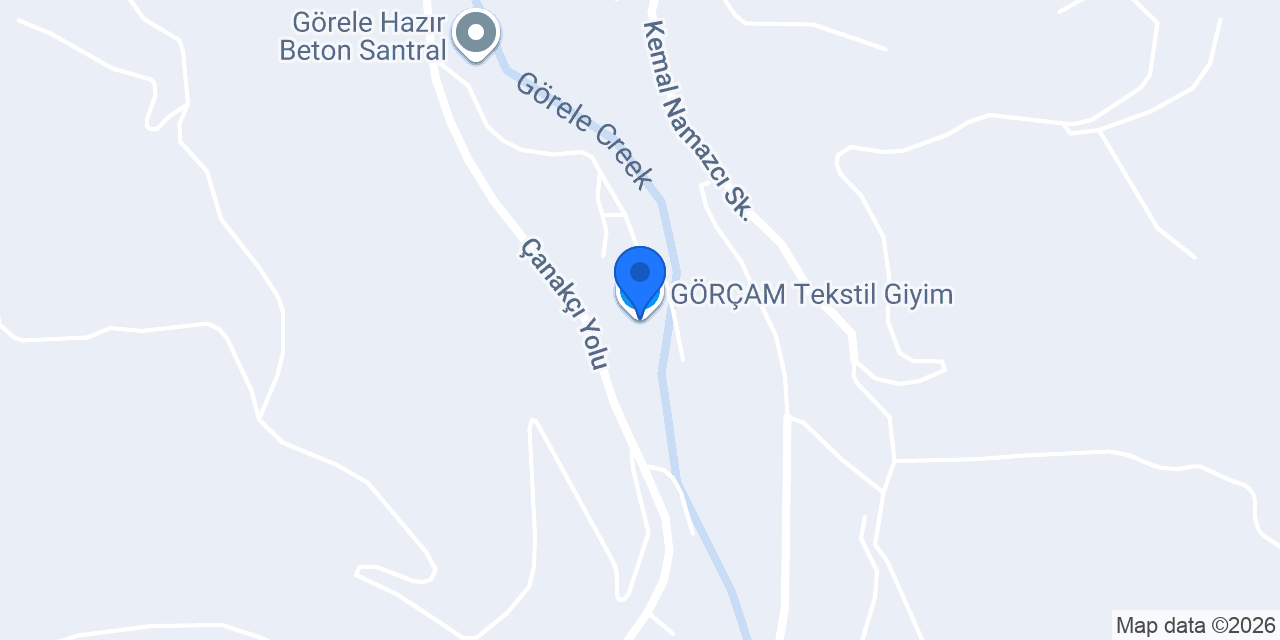 GÖRÇAM Tekstil Giyim konumu
