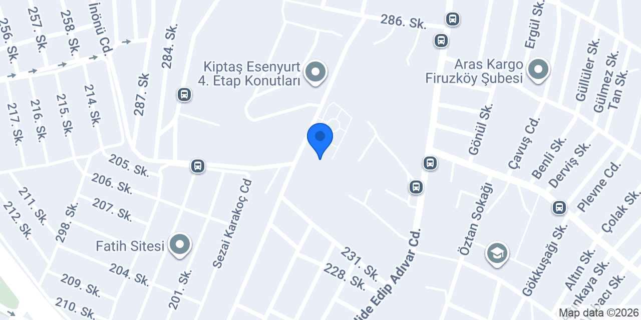 Akşemsettin Kreşi konumu