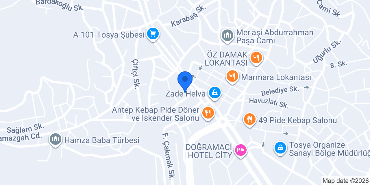 Tosya Veteriner Kliniği konumu