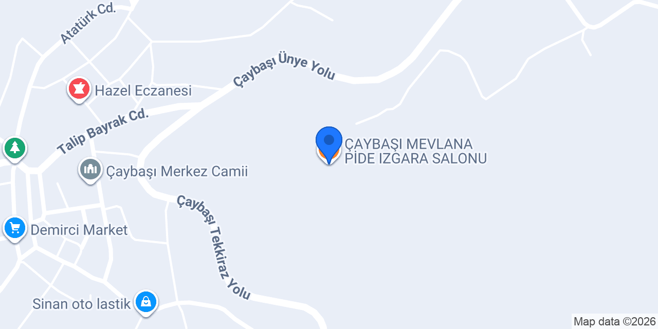 ÇAYBAŞI MEVLANA PİDE IZGARA SALONU konumu