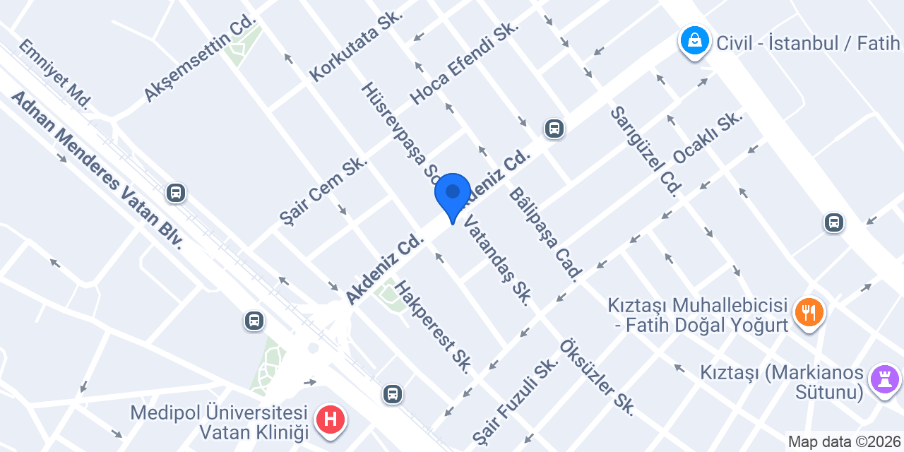 Yapı Kredi - Fatih Akdeniz Caddesi Şubesi konumu