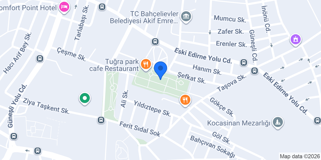 Kocasinan Parkı konumu