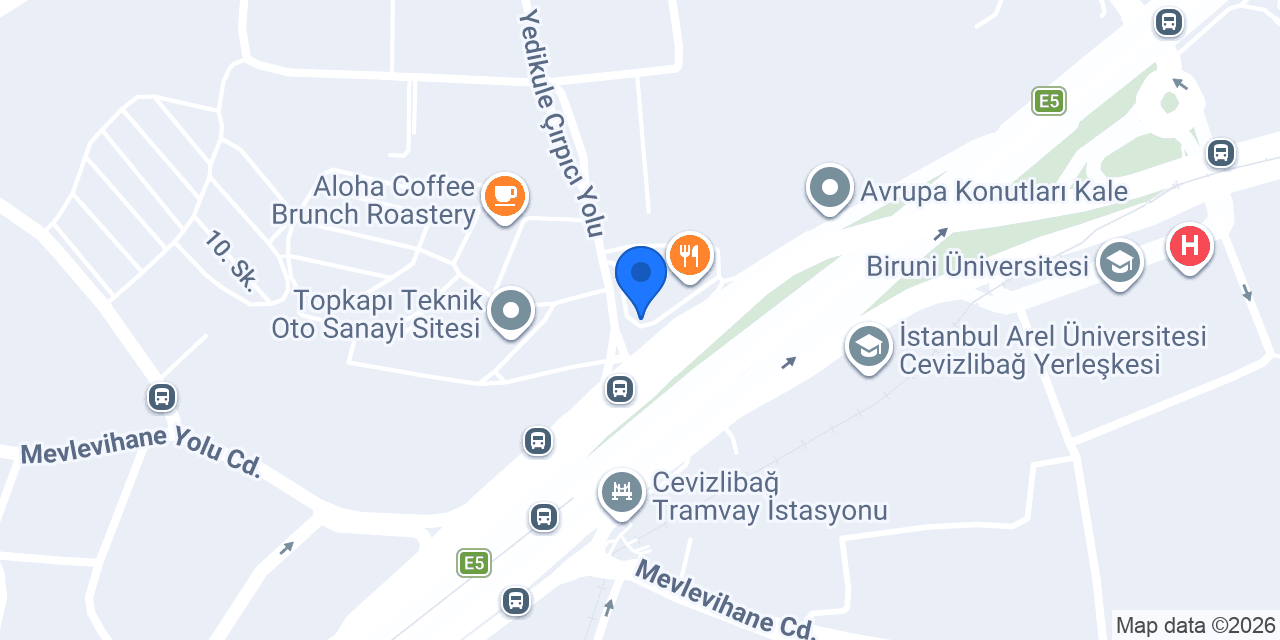 Garanti BBVA Topkapı Ticari Şubesi konumu