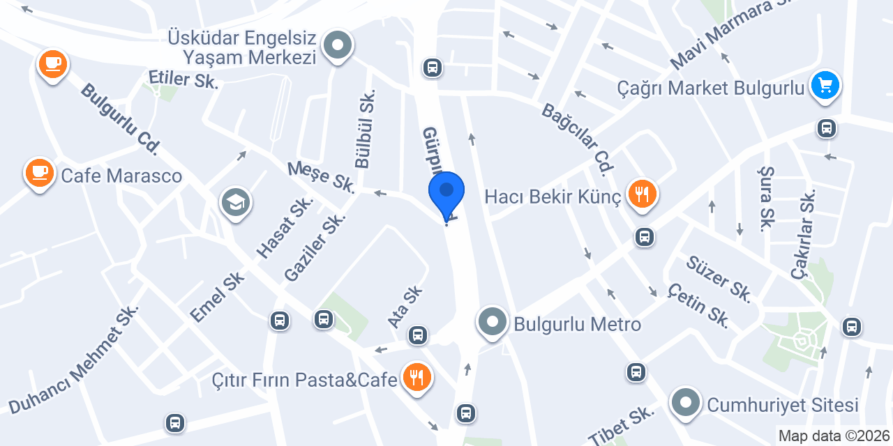 Bulgurlu Metro Taksi Durağı konumu